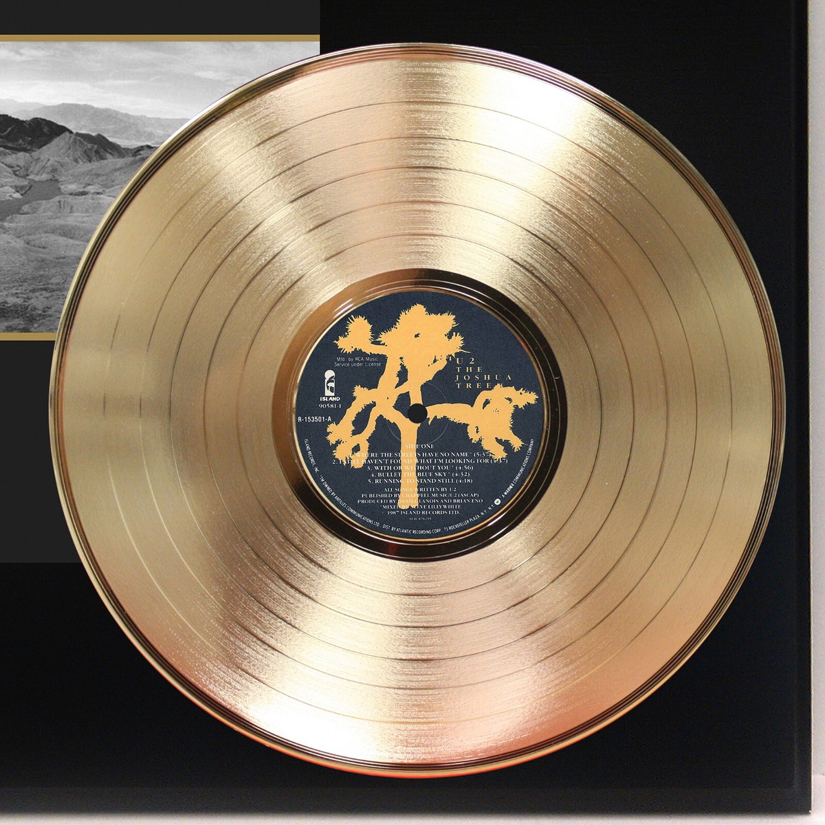 U2 - The Joshua Tree Gold LP Record Plaque Display | eBay