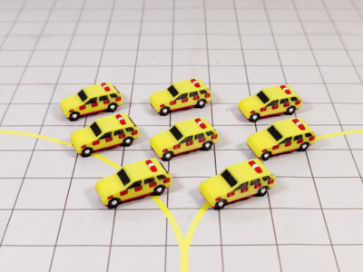 8x AIRFIELD OPERATIONS CARS Flughafenfahrzeuge GSE Models Maßstab 1:200 Landschaft