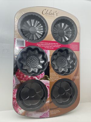 Chloe s Kitchen 6 Cavity Flower Cake Pan