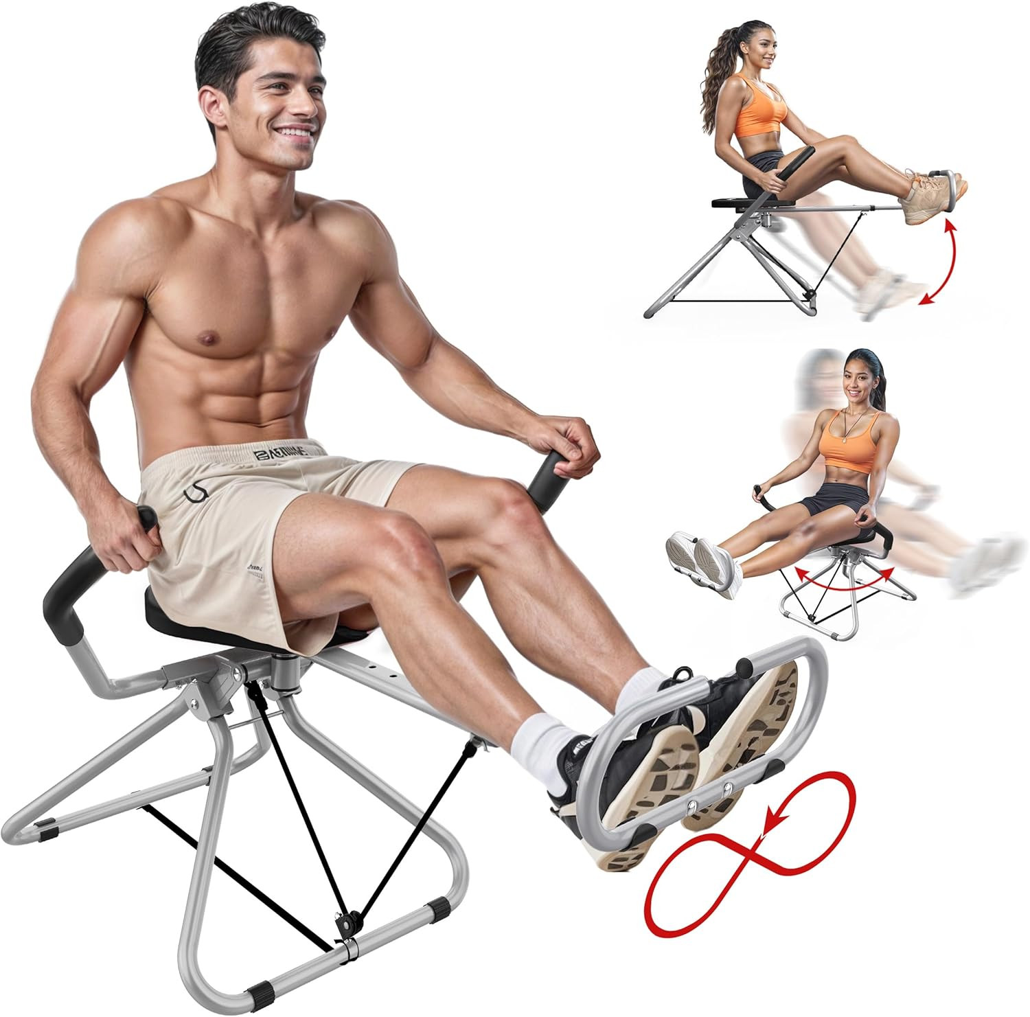 AB Swing Infinity - Foldable Home Ab Workout Machine for Core Strength & Fat Los