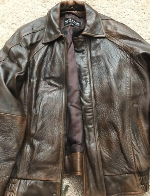 Leather Jacket (Bomber Style) - Men s Size M