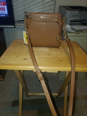 Michael Kors Graham Small North South Leather Messenger Luggage Acorn