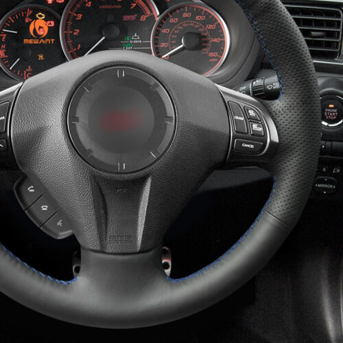 Cubierta de volante de cuero artificial para Subaru Forester Impreza WRX Legacy - Imagen 4 de 9