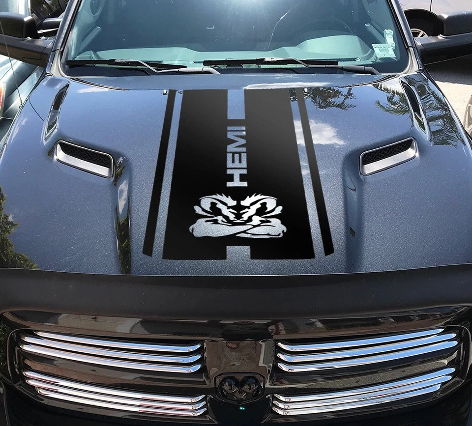 Stripe Hood Vinyl Decal Stripes Graphics Sticker For Dodge Ram 1500 2500 3500 - Изображение 2 из 4