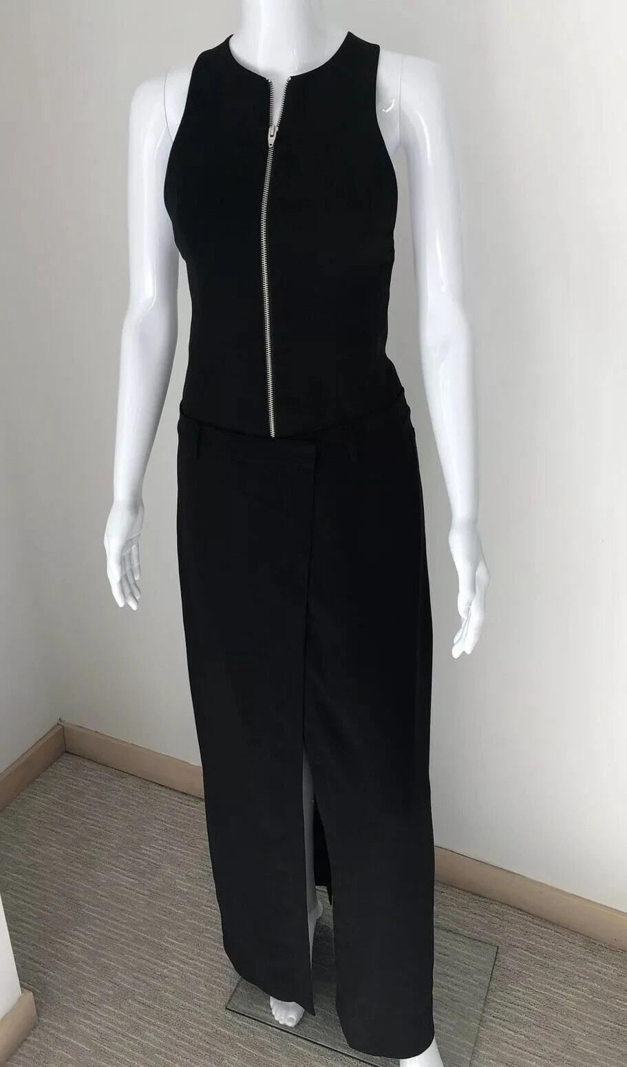$535 NWT T BY ALEXANDER WANG Black Convertible Cadu Wrap Dress Sz US 2