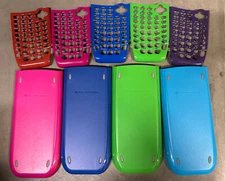 ONE Texas instrument 84 Plus Silver calculator slide cover and face plate, READ!