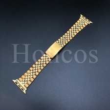 38/40/41/42/44/45 MM Apple Watch Band Strap Iwatch President Jubilee Band Gold