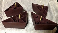 Furniture Legs Feet Plastic Sofa Couch Chair Triangle Legs 4 legs Z600 Brown