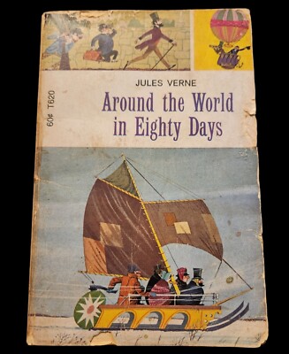 **VINTAGE** Around the World in Eighty Days, Jules Verne, 1964 reprinted in 1968