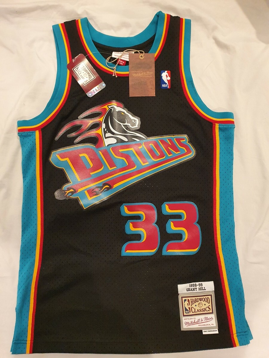 ミッチェルアンドネス PISTONS Grant Hill アニバーサリー レア Grant Hill 1996-97 Authentic Champion Jersey 48 Detroit