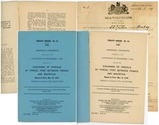 MAURITIUS 1900-19 PARCEL POST TREATY + ISSUED WAY BILL MAILS to INDIA