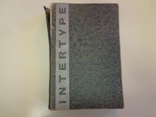 Intertype Parts, Supplies, and Accessories Catalog 1935 Printing Press Machine