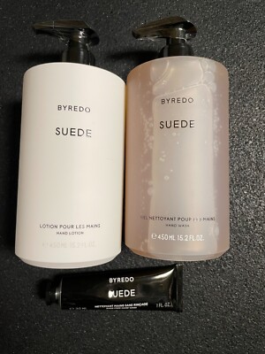 Byredo Suede hand lotion, wash and rinse free hand wash set