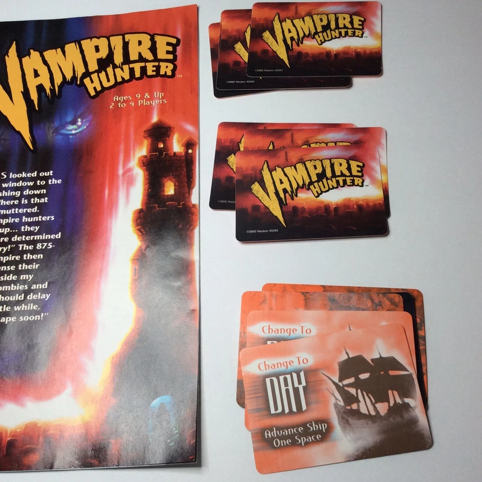 Vampire Hunter The Game MB 2002 Replacement Pieces Instruction & Cards  - Image 3 of 4