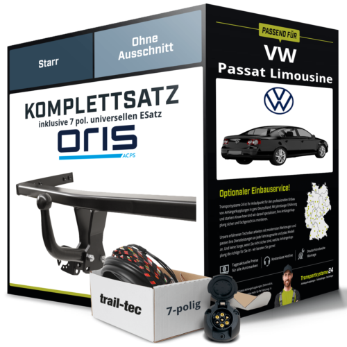 Für VW Passat Limousine B5.5 3B3 Anhängerkupplung starr +eSatz 7pol uni. 00- AHK - Bild 1 von 5