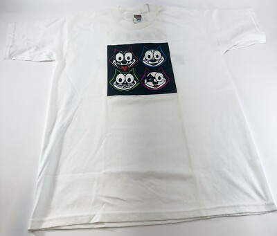 Vintage Felix The Cat ( KISS ) Single Stitch White T-Shirt Men