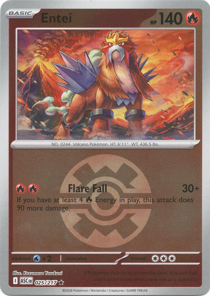 Entei (Quick Ball) Rare ME: Ascended Heroes 025/217 NM