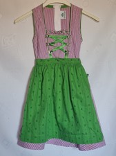 DRESS VINTAGE ISAR TRACHTEN OKTOBERFEST DIRNDL TYROL PLAID GIRL SIZE US 4T EU 98