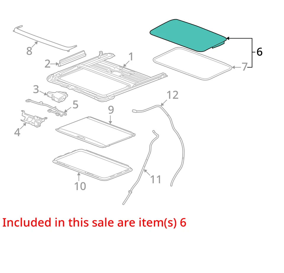 2007-2014 雪佛兰 Suburban Tahoe 天窗玻璃组件 原始设备制造商 — 第 3/4 张图片