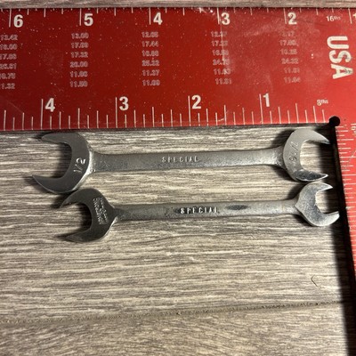 Vintage Armstrong Open-End Wrench Pair   1/2 x 7/16 & 3/8 x 5/16    SPECIAL 