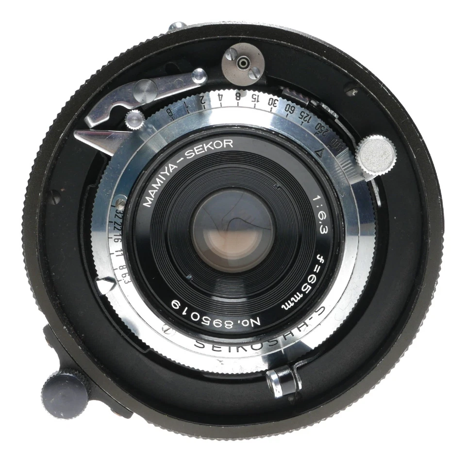 Prensa universal Mamiya-Sekor 1:6,3 f=65 mm gran angular con buscador raro 6,3/65 mm Foto 2 de 4