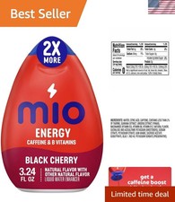 MiO Energy Black Cherry Liquid Water Enhancer, 3.24 Fl Oz - Zero Calorie Boost