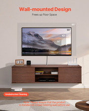 Floating TV Stand, Walnut