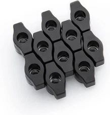 DuBois 5/16"-18 Wing Knobs 10 Pack, Clamping with 7/8 Depth, Black 