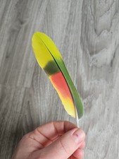 14,5 cm bunte 💚💛❤ Vogelfeder Papageienfeder Feder Papagei basteln   