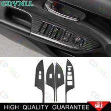 For Honda Accord 9TH 13-17 DX Carbon Fiber Window Door Lock Control Switch Trim