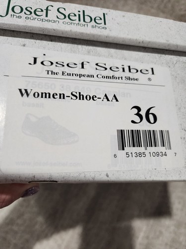 Josef Seibel Women’s EU 36 US 5/5.5 Caspian Pewter Metallic Sneakers Shoes NEW - Picture 7 of 7
