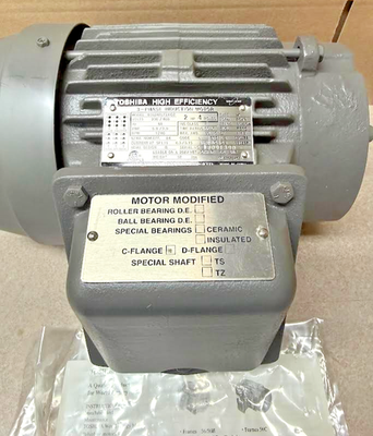 #ad Toshiba B0024FLF2AOZ 2 HP 3 Phase Induction Motor 1740 RPM TEFC 56 Frame NIB $320.00
