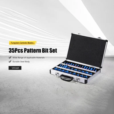 35-teiliges Set Hartmetall-Fräser Mit 6 35 Mm Schaft(1/4 Zoll)zum Holzbearbeiten - Bild 1 von 4