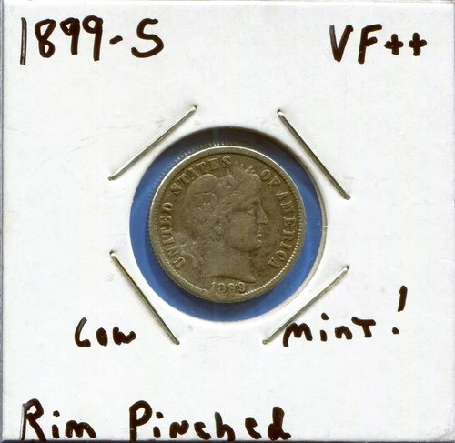 W@W 1899-s  Barber Dime, ( Tougher Date !!!! ) VF+ !!!!!!!!!!