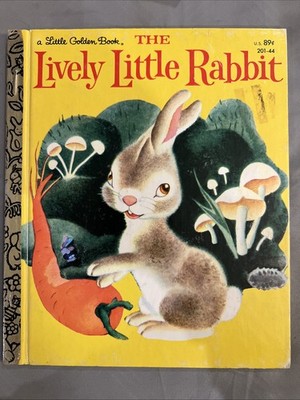 Vintage A Little Golden Book The Lively Little Rabbit 201-44 .89 1982 #2738