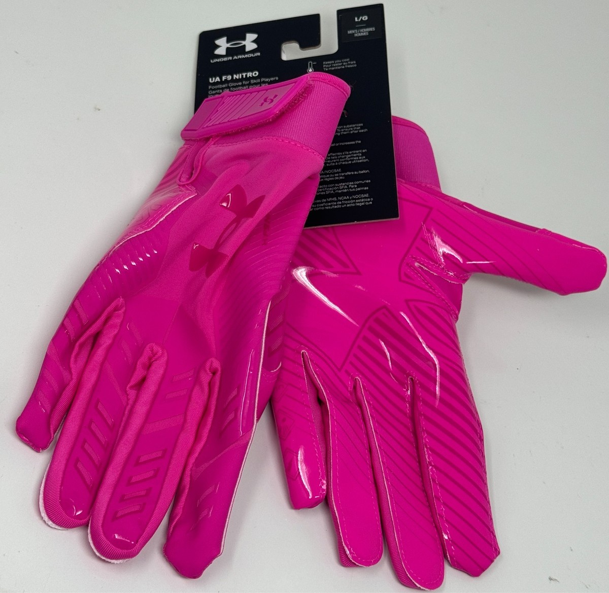 Under Armour F9 NITRO Pink Limited Edition Football Gloves