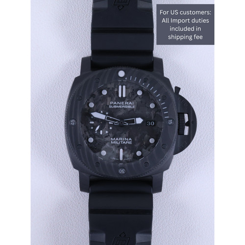 Panerai Submersible Marina Militare Carbotech PAM00979 47mm Black Dial Full Set