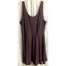 Loft Outlet Women's Large Purple Eyelet Cutout Back Dress
