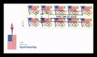 US COVER FLAG WITH OLYMPIC RINGS BOOKLET FIRST DAY ISSUE ARTMASTER
