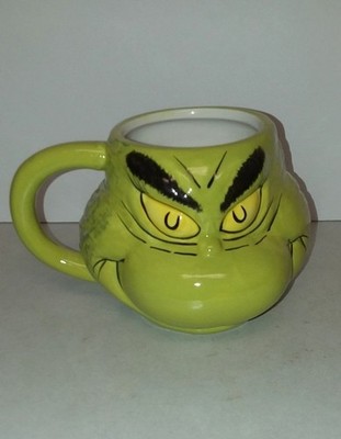 Dr. Seuss How The Grinch Stole Christmas Mr. Grinch Ceramic 3D Coffee Mug