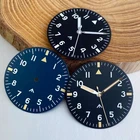 33.5mm Luminous Flieger Pilot Watch Dial Hands Fit NH35 ETA 2824 VH31 Movement