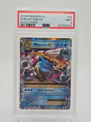 PSA 9 MINT 2016 Pokemon - XY Evolutions - M Blastoise ex 22/108