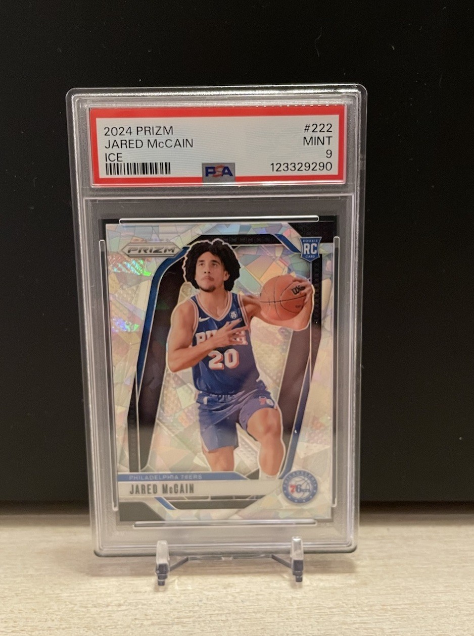 2024-25 Panini Prizm - Jared McCain #222 Ice Prizm (RC) PSA 9 MINT