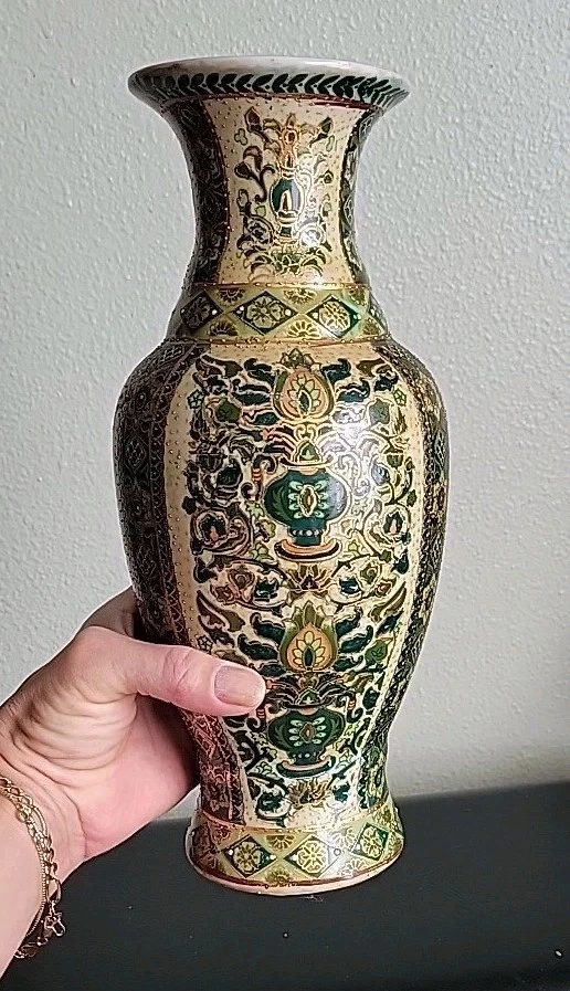 Porcelain & Pottery Green Vintage Original Antique Chinese Vases