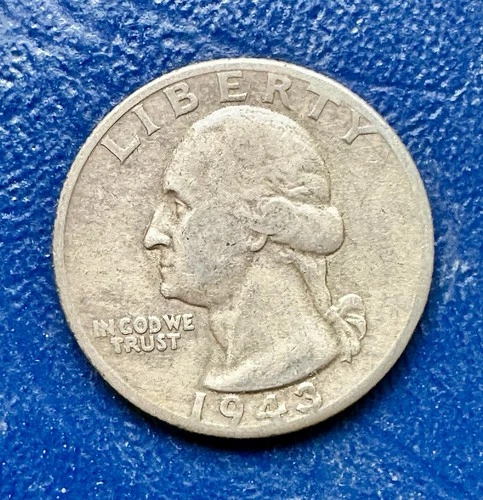 1943-D Washington Wartime Quarter. ￼ 90% Silver. XF Condition. Charity Auction ￼