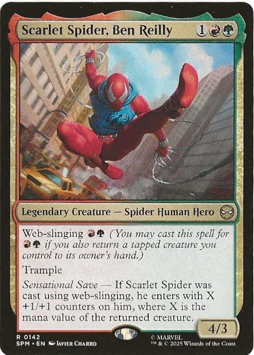 Spider-man Scarlet Spider Ben Reilly R 0142 Rare MTG Universes Beyond