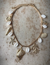 Ocean-Inspired Necklace Starfish, Seashell, Seahorse More Charms