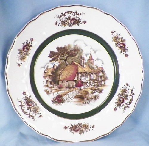 English Rural Scenes Plate Grindley of Stoke Princess House Cottage Decorative - Picture 1 of 5