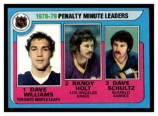 1979 Topps #4 Dave Williams / Randy Holt / Schultz - Maple Leafs/Kings/Sabres