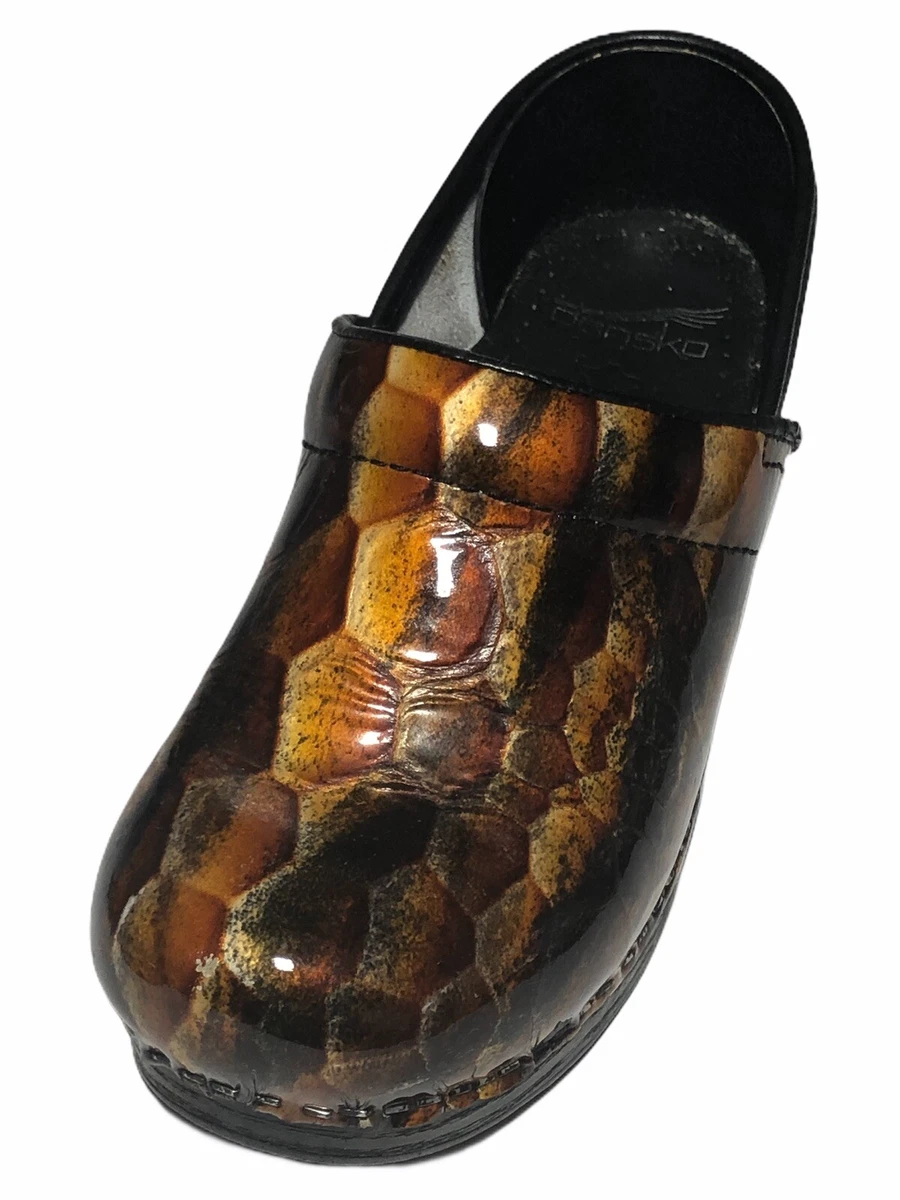 Dansko snake print clog sale
